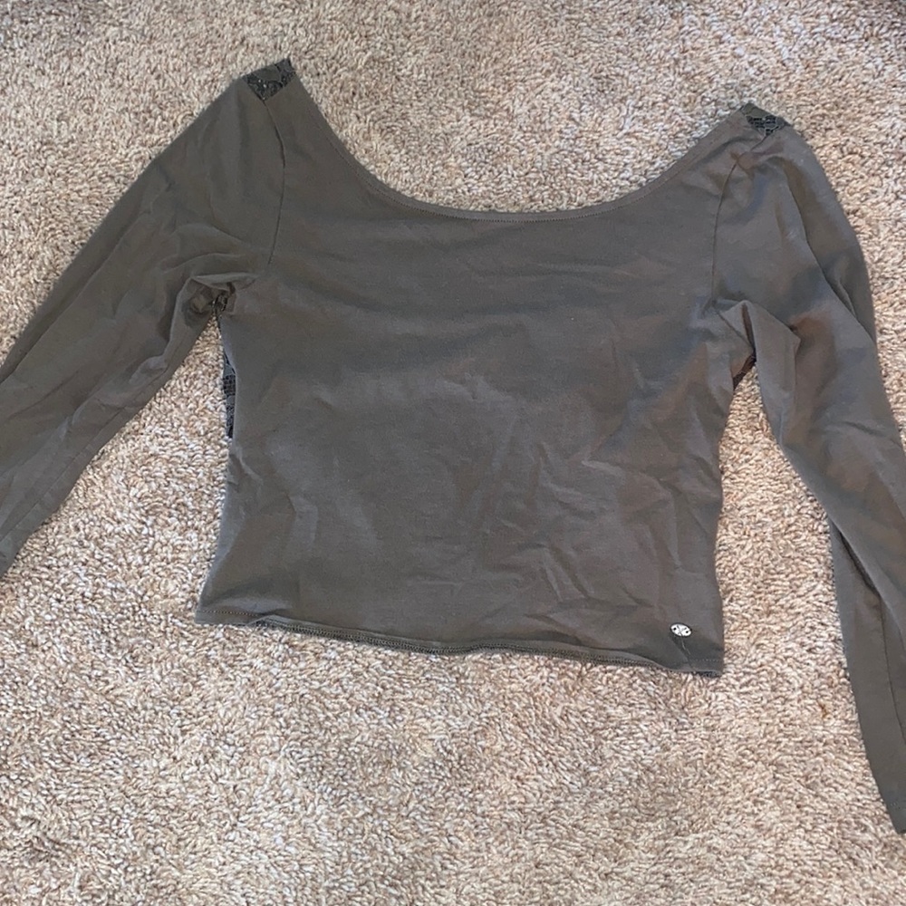 American eagle long sleeve crop top